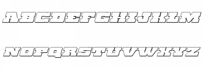 Chicago Express Outline Italic फ़ॉन्ट अपरकेस