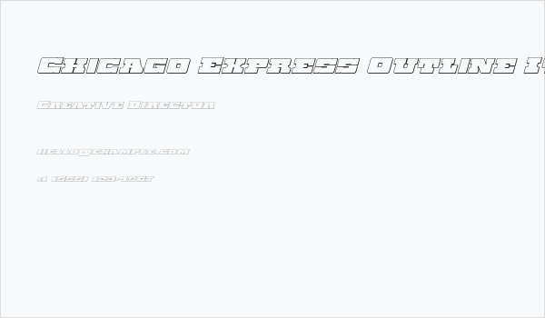 Chicago Express Outline Italic Business Card