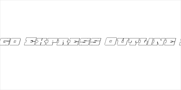 Chicago Express Outline Italic Logo