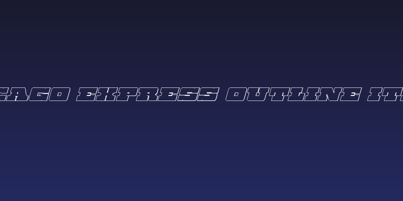 Chicago Express Outline Italic Social Header