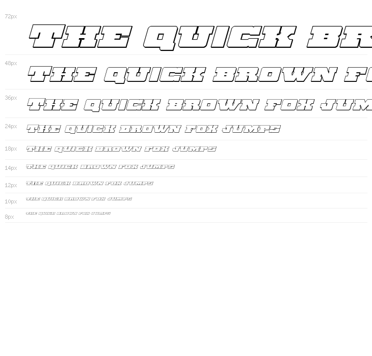 Chicago Express Outline Italic Waterfall