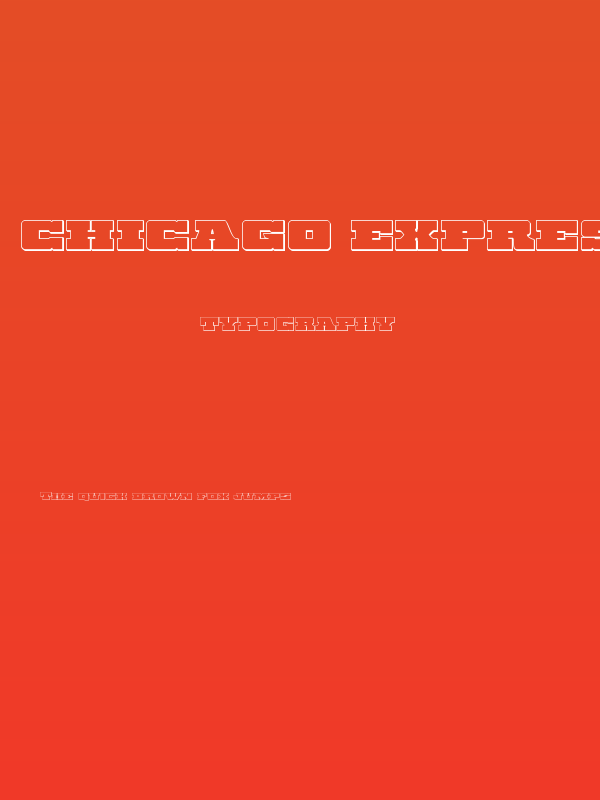 Chicago Express Outline Poster