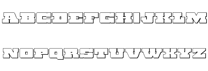 Chicago Express Outline Font LOWERCASE