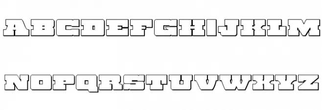 Chicago Express Outline Caratteri MINUSCOLO