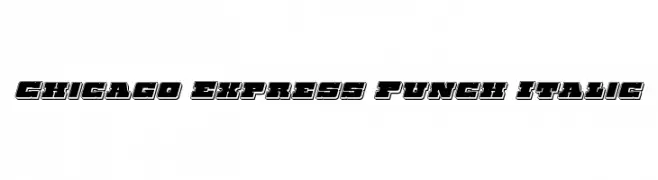 Chicago Express Punch Italic  フリーフォントのダウンロード