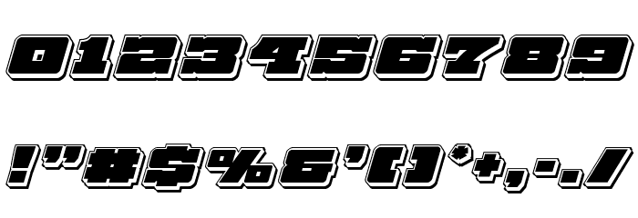 Chicago Express Punch Italic Font OTHER CHARS