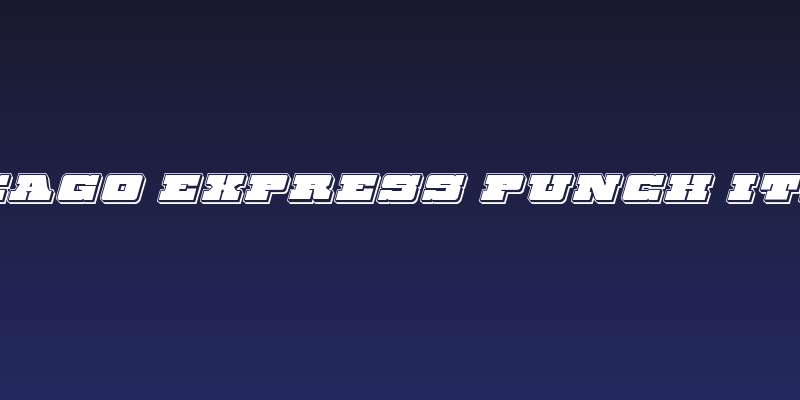 Chicago Express Punch Italic Social Header