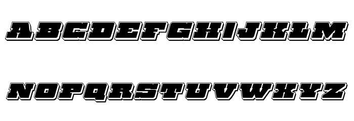 Chicago Express Punch Italic Font LOWERCASE