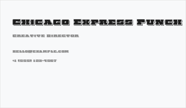 Chicago Express Punch Business Card