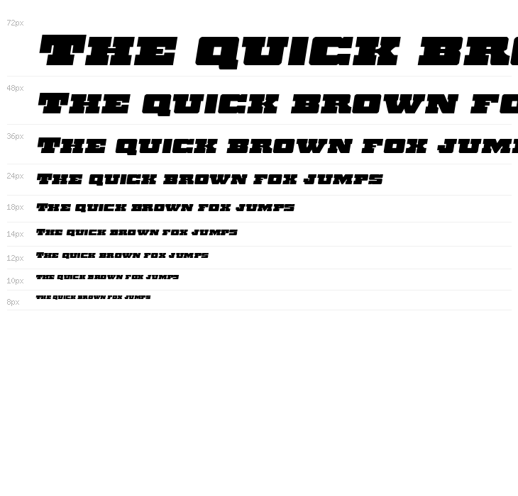 Chicago Express Semi-Italic Waterfall