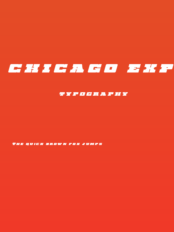 Chicago Express Title Italic Poster