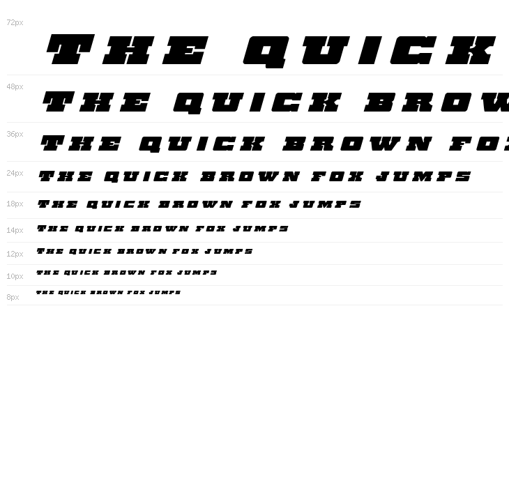 Chicago Express Title Italic Waterfall