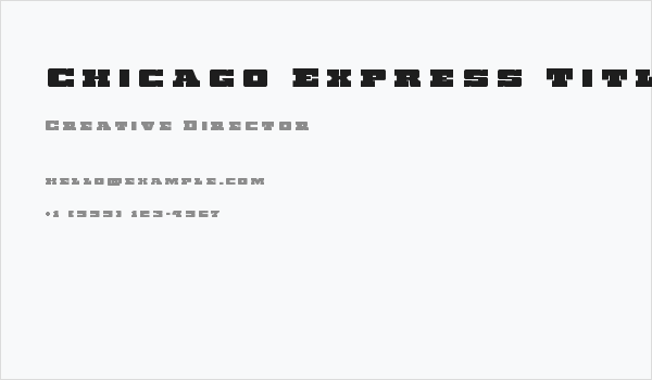 Chicago Express Title Business Card