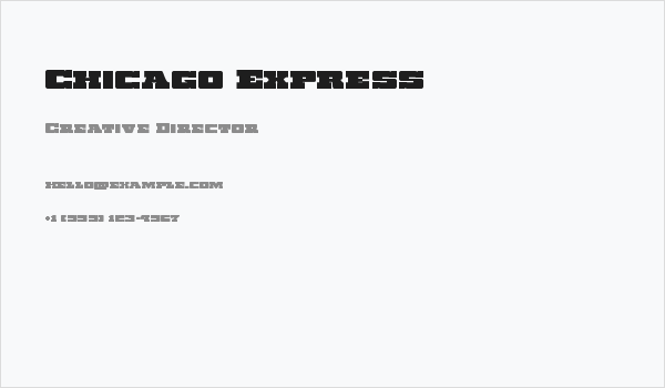 Chicago Express Business Card