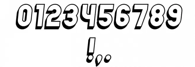 Chicago Flat 3D Italic Font OTHER CHARS