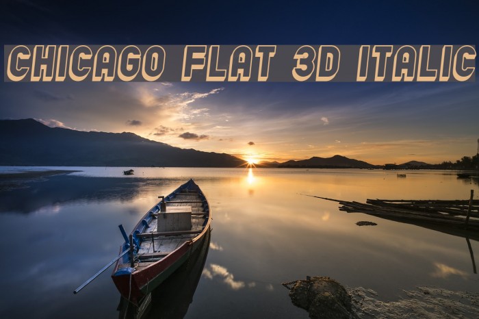 Chicago Flat 3D Italic Font examples