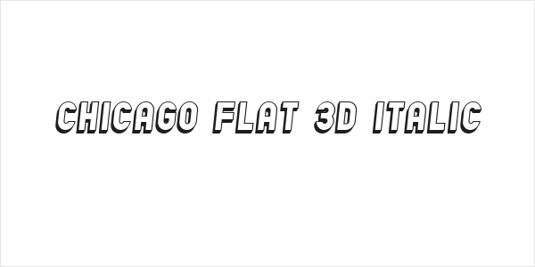 Chicago Flat 3D Italic Logo