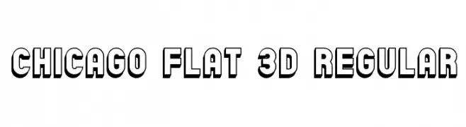 Chicago Flat 3D Regular  Fuentes Gratis Descargar