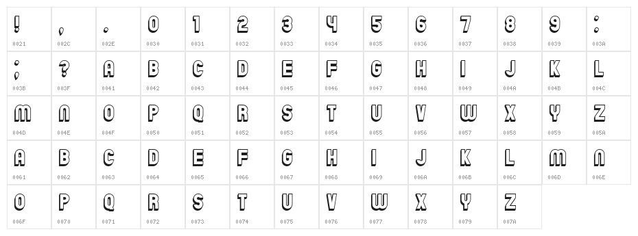 Chicago Flat 3D Regular Character Map