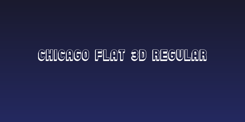 Chicago Flat 3D Regular Social Header
