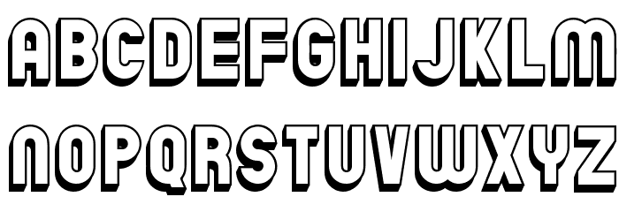 Chicago Flat 3D Regular Font LOWERCASE