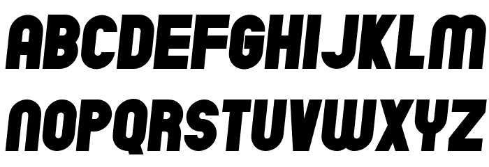 Chicago Flat Italic Font LOWERCASE