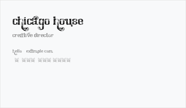 Chicago House Business Card