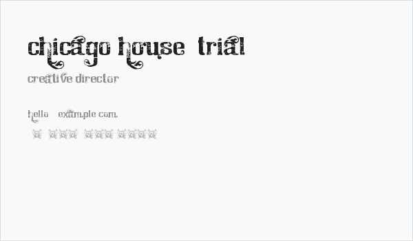 Chicago House_trial Business Card