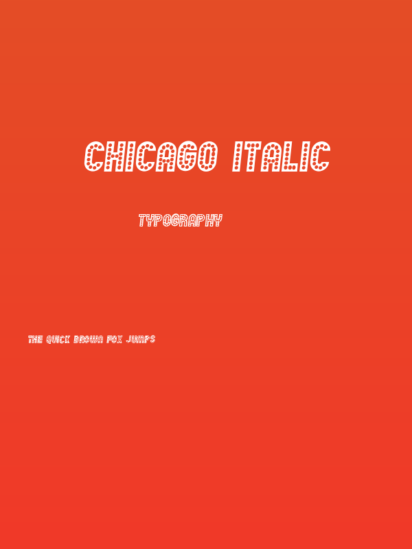 Chicago Italic Poster