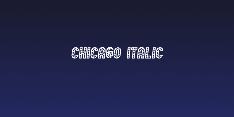 Chicago Italic Social Header