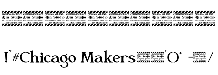 Chicago Makers Personal use Font OTHER CHARS