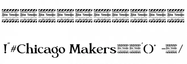 Chicago Makers Personal use Schriftart Anderer Schreiben