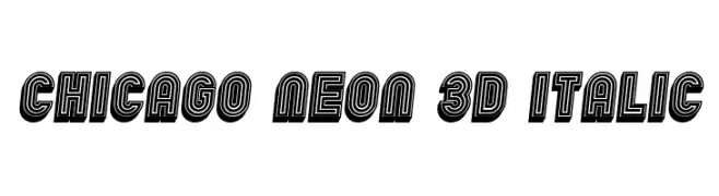 Chicago Neon 3D Italic  नि: शुल्क फ़ॉन्ट्स डाउनलोड
