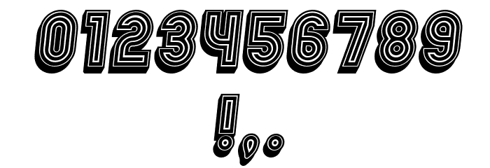 Chicago Neon 3D Italic Font OTHER CHARS