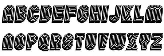 Chicago Neon 3D Italic Fonte MAIÚSCULAS