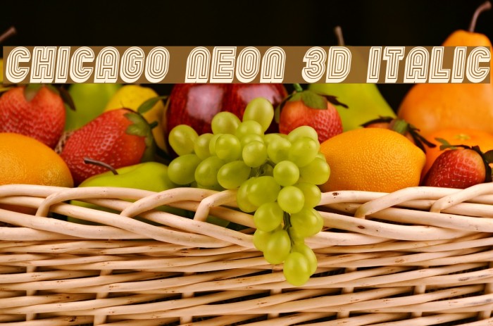 Chicago Neon 3D Italic Font examples
