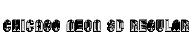 Chicago Neon 3D Regular  baixar fontes gratis