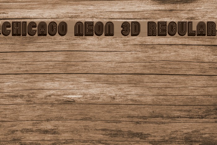 Chicago Neon 3D Regular Font examples
