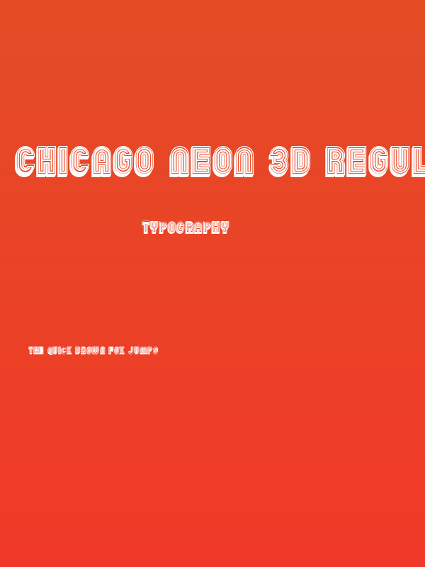 Chicago Neon 3D Regular Poster