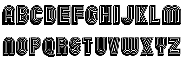 Chicago Neon 3D Regular Font LOWERCASE