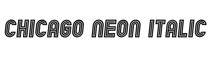 Chicago Neon Italic  font caratteri gratis