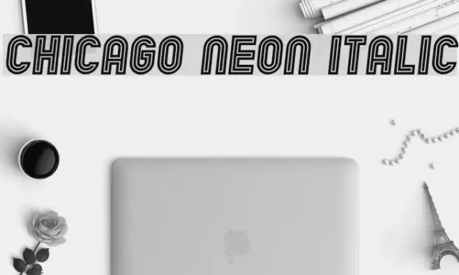 Chicago Neon Italic Font examples