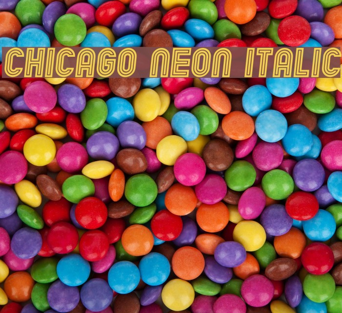 Chicago Neon Italic Example 3