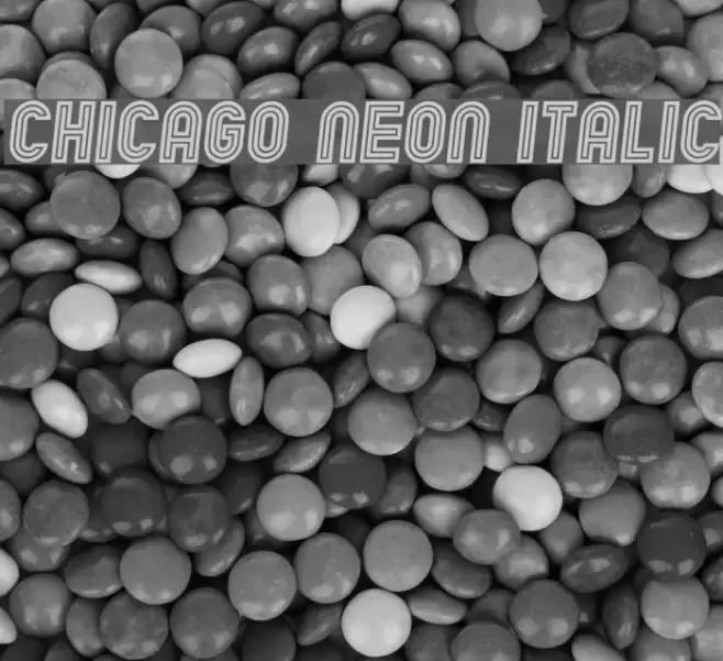 Chicago Neon Italic Font examples