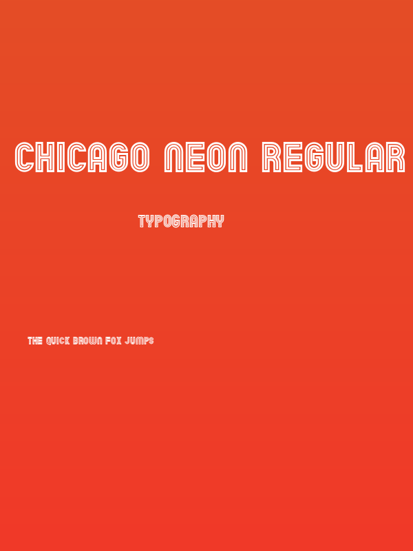 Chicago Neon Regular Poster