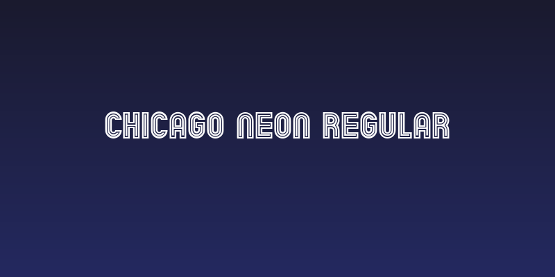 Chicago Neon Regular Social Header