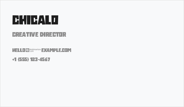 Chicalo Business Card