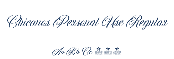 Chicanos Personal Use Regular Font Preview