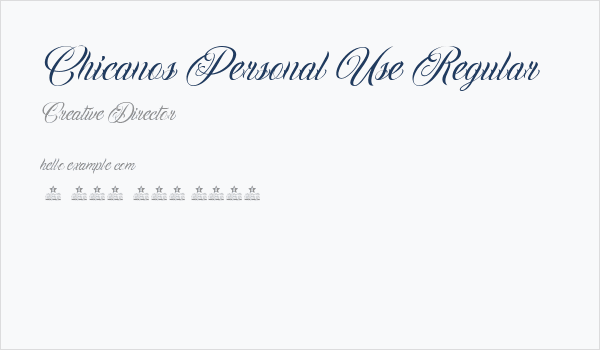 Chicanos Personal Use Regular Business Card