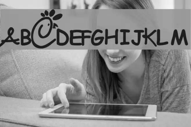 Chick-fool-A Font examples